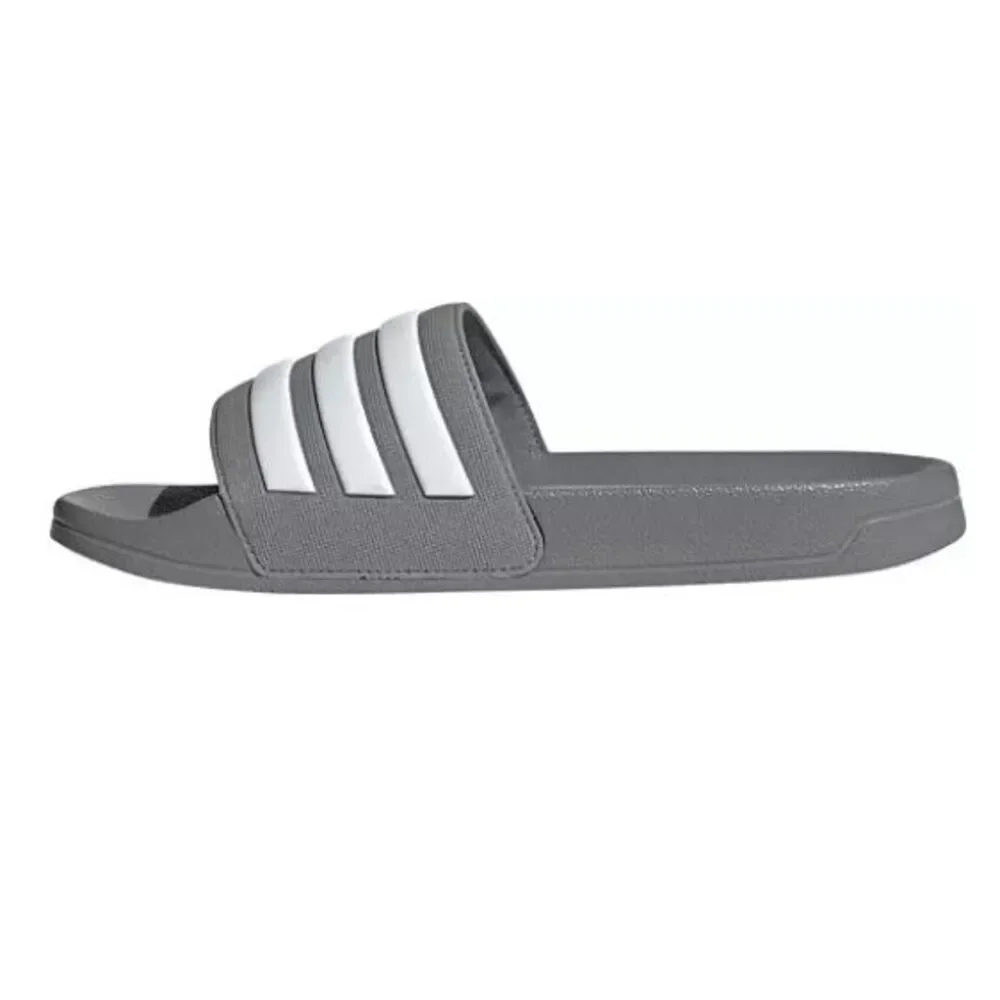 NEW adidas‎ Adilette Shower Men's Slide Sandal Gray White Size 7